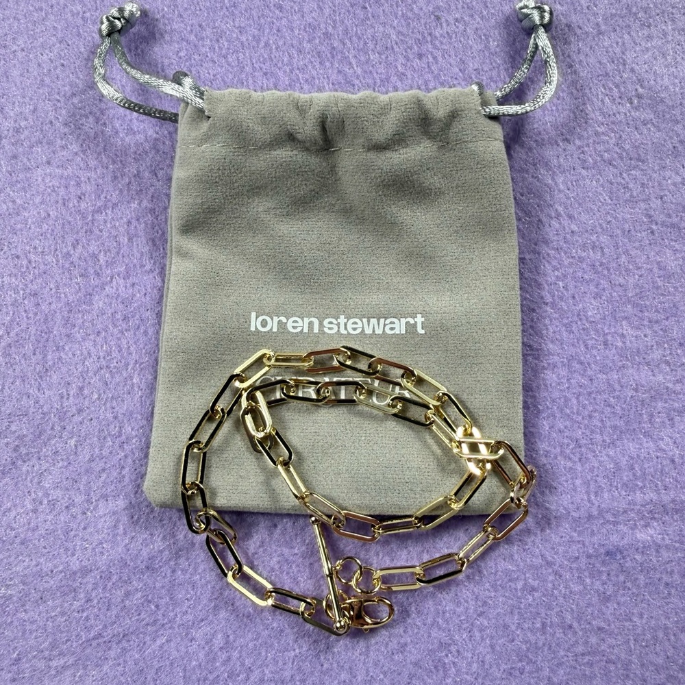 Loren Stewart Gold tone Double Wrap bracelet.